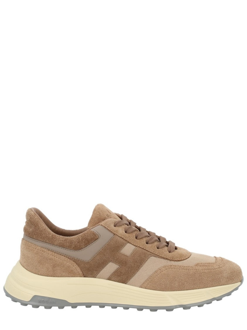 Hogan Hyperlight Tonal Suede Overlays Calfskin Sneakers