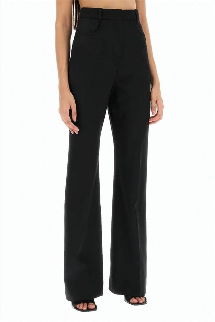 Jacquemus High-Waist Tailored Suit Pants With Flared Hem