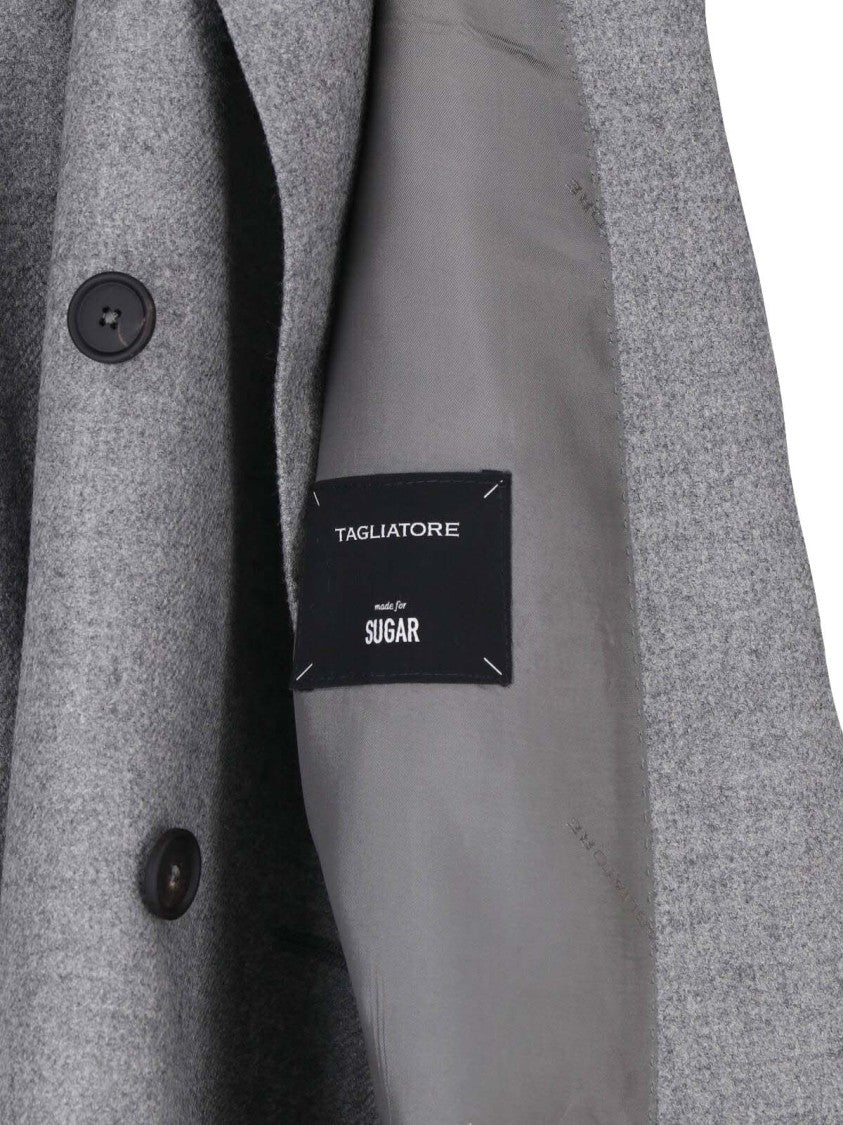 Tagliatore J-Jasmine Grey Virgin Wool Double-Breasted Blazer