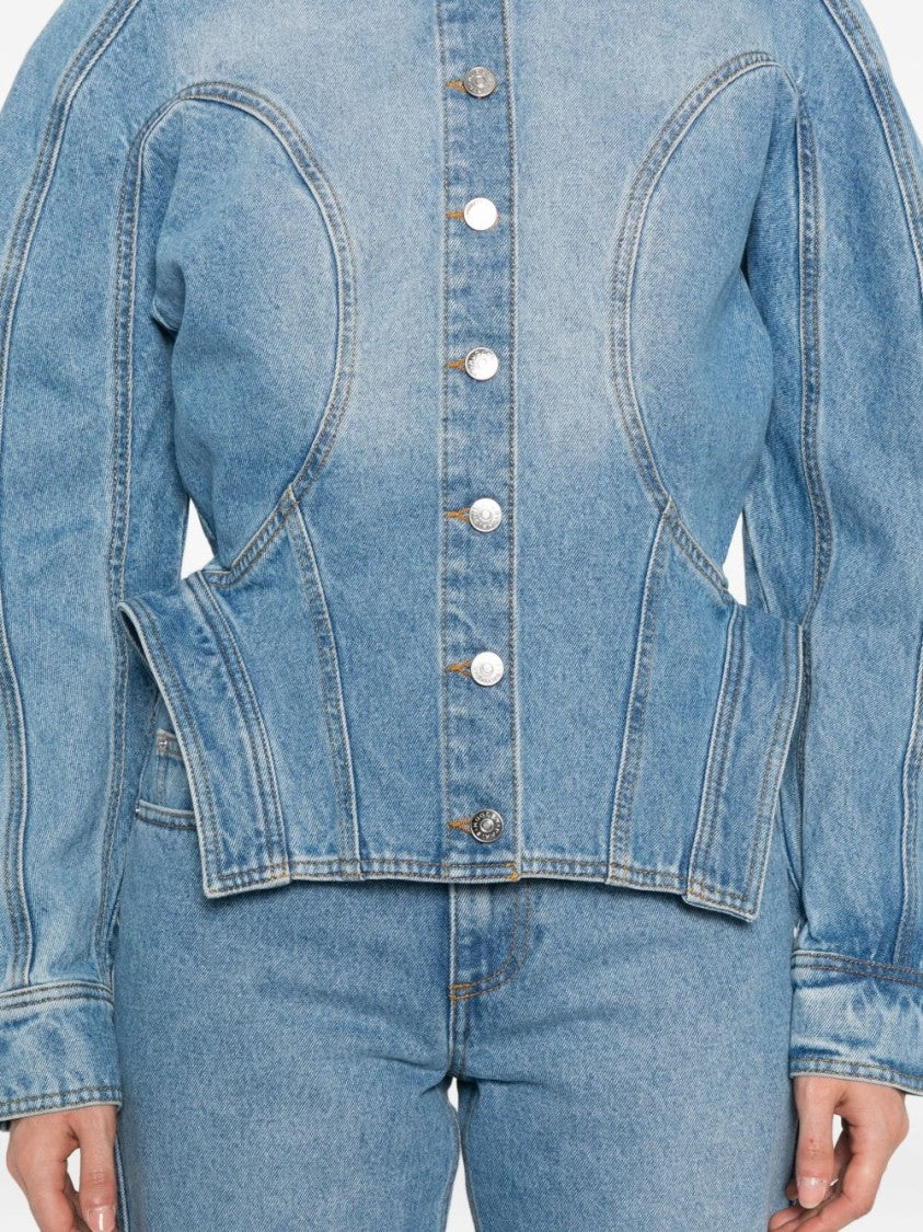 Mugler Medium Blue Denim Jacket