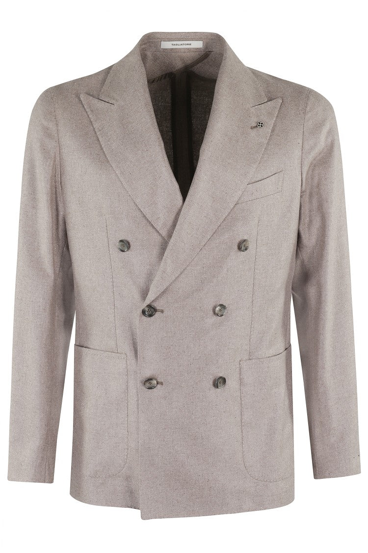 Tagliatore Double Breasted Silk Jacket