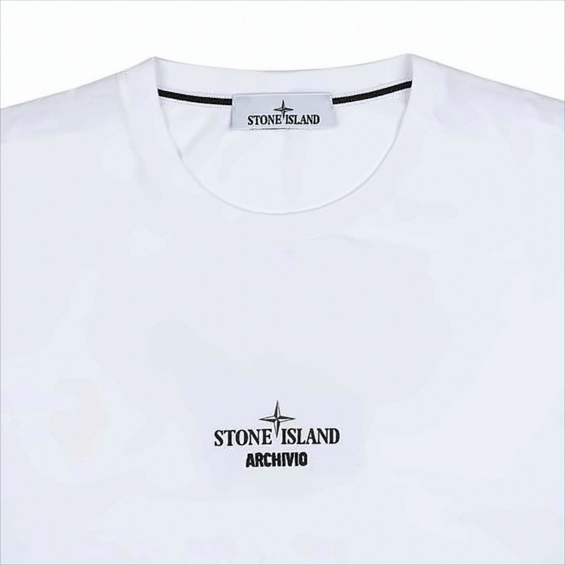 Stone Island Relaxed-Fit White Short-Sleeved T-Shirt