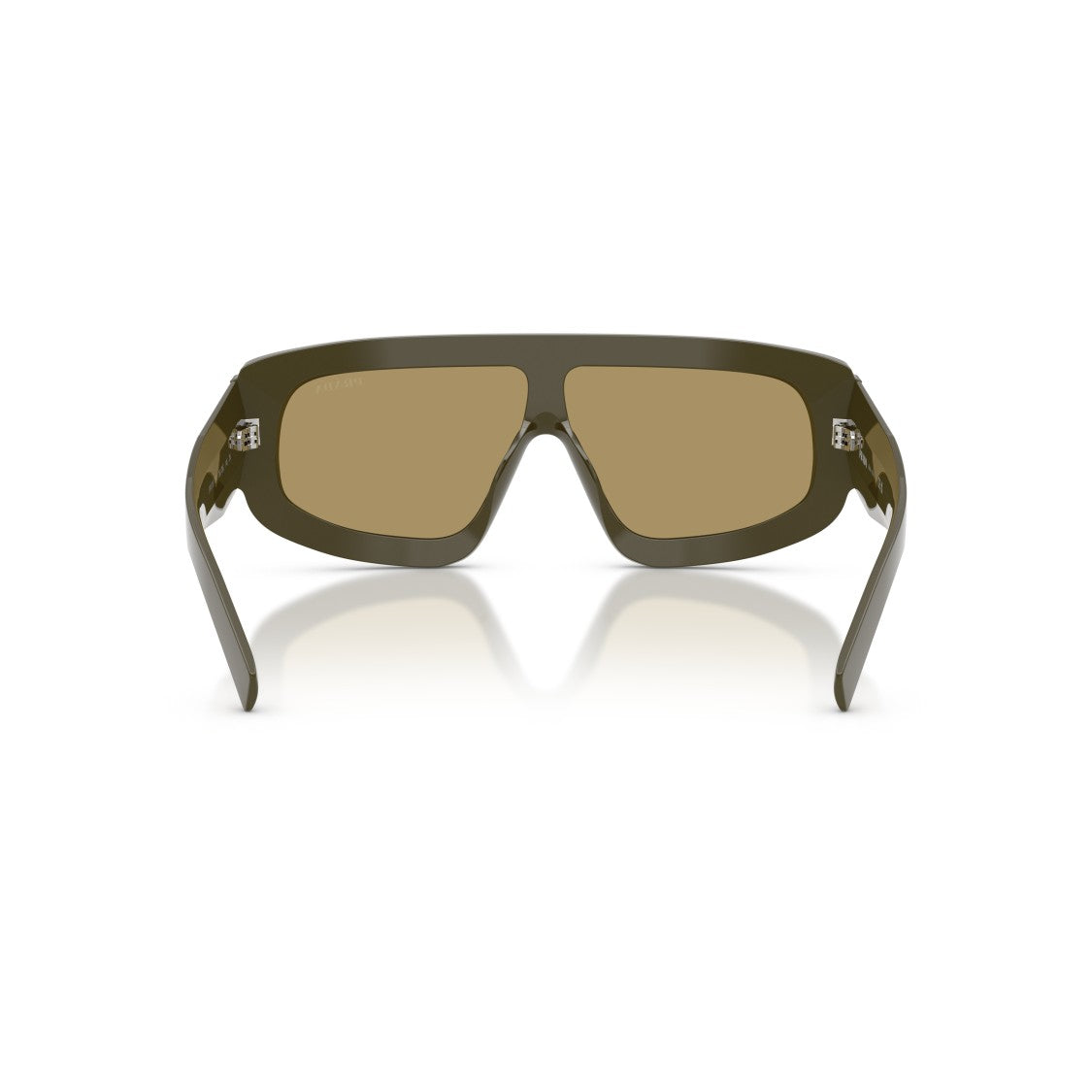 Prada Oversized Rectangular Frame Sunglasses With Triangular Logo Detail