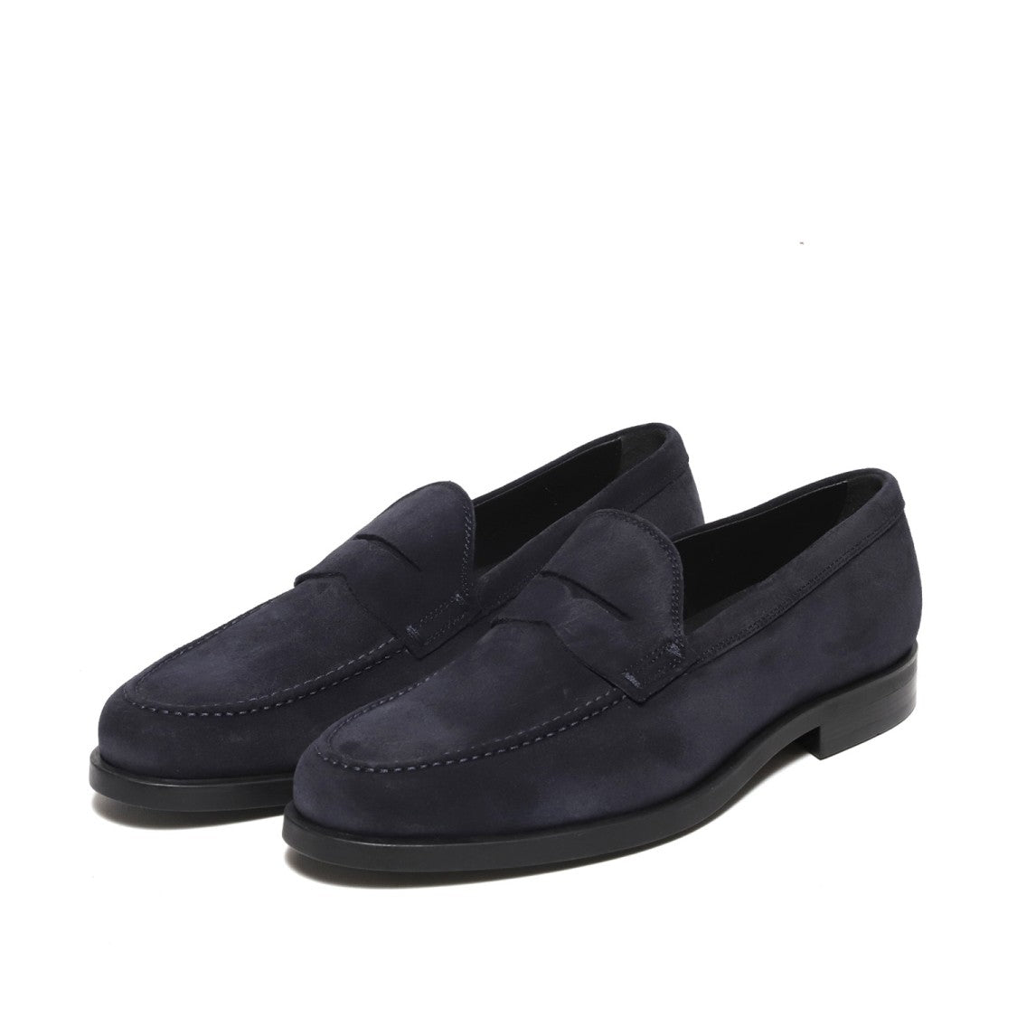 Rossano Bisconti Moccasin With Mask In Soft Blue Suede