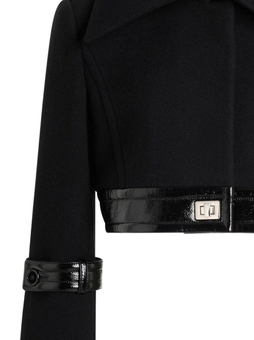 Patou Cropped Lock Jacket In Sustainable Wool Blend