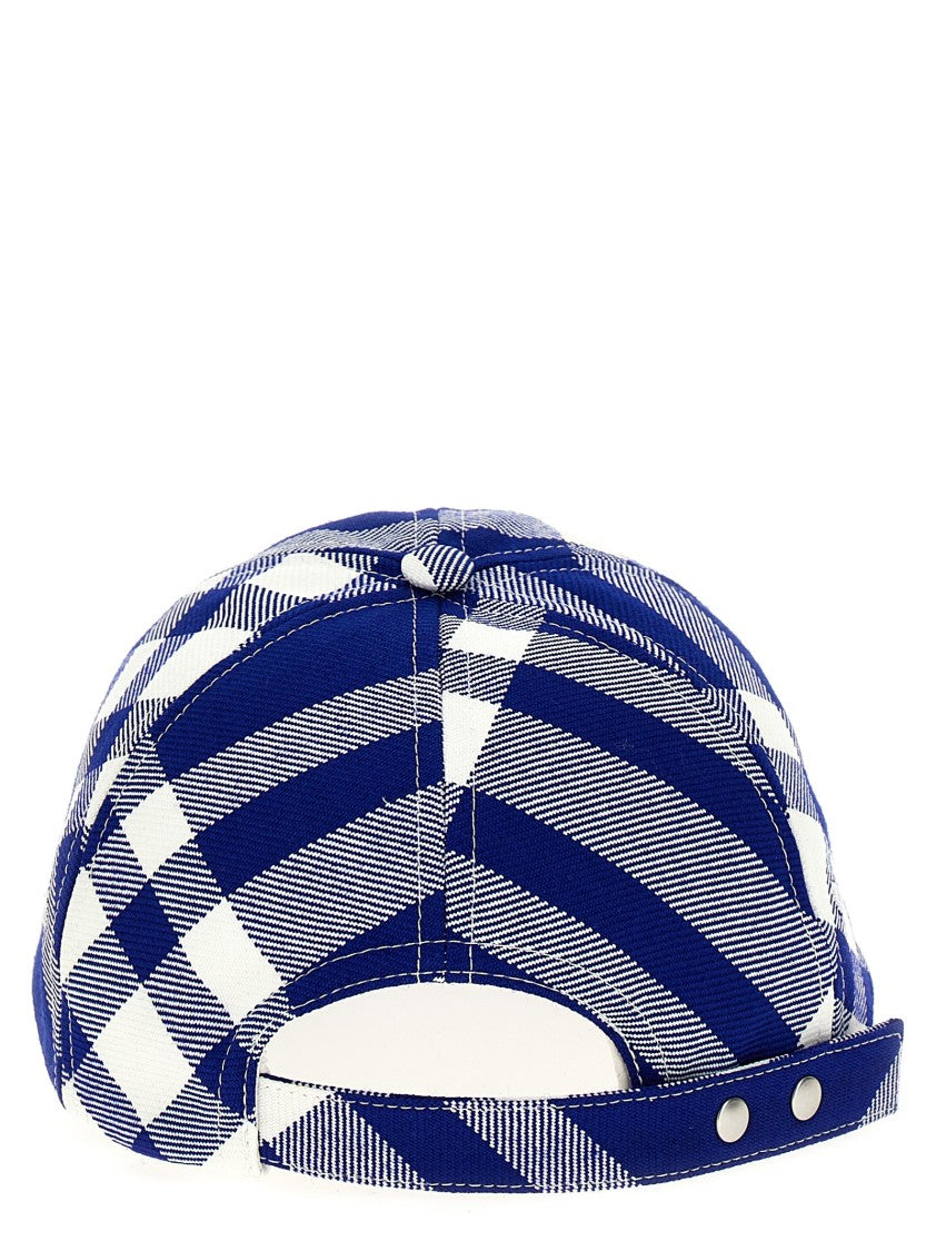 Burberry Check Print Wool Blend Cap