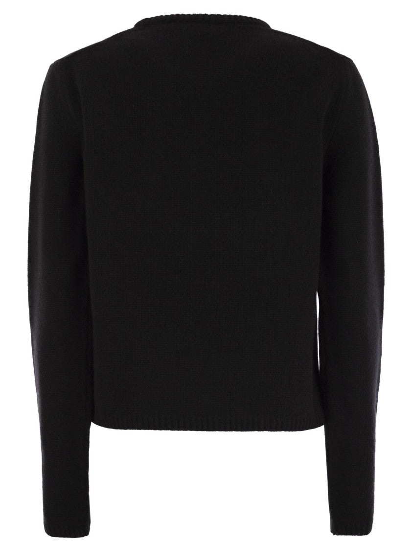 Moncler Logo Wool And Cashmere Jumper