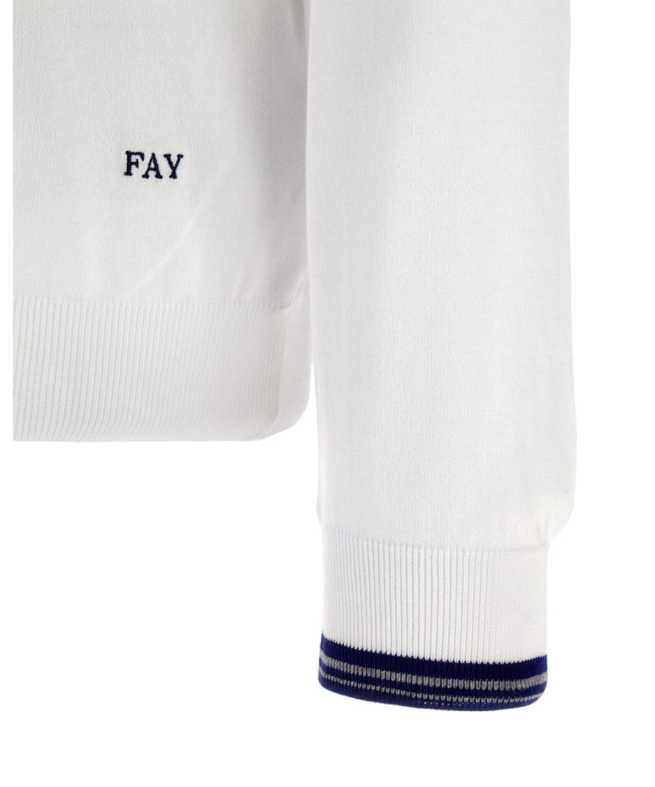 Fay Minimalist Long-Sleeve Pullover Sweater