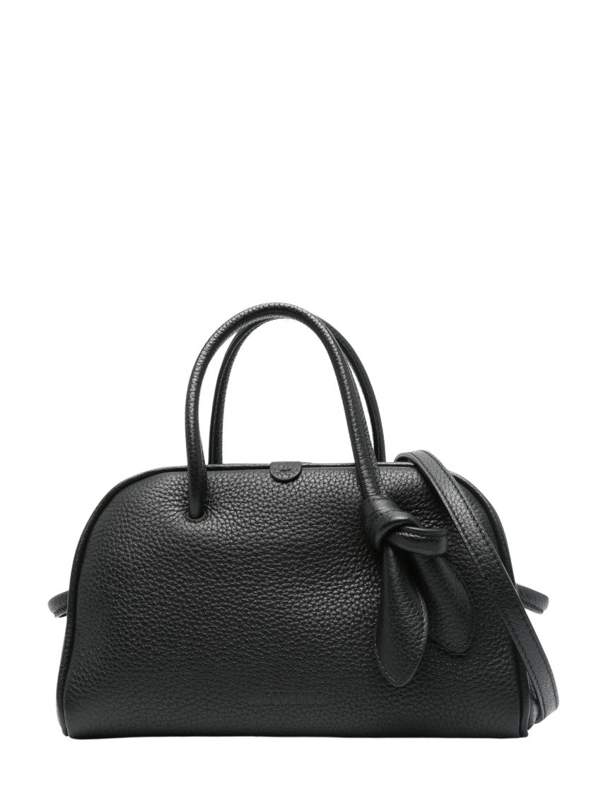 Jacquemus Black Leather Small Turismo Bag