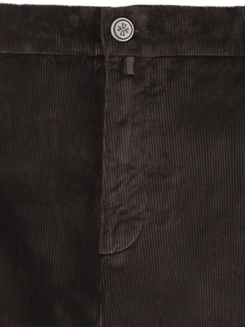 Jacob Cohen Brown Stretch Cotton Velvet Ribbed Pants