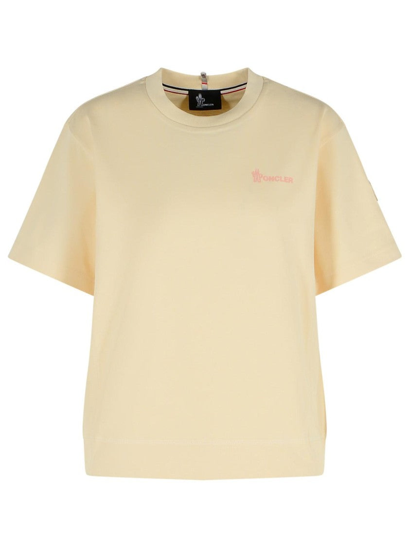 Moncler Grenoble Cream Cotton T-Shirt