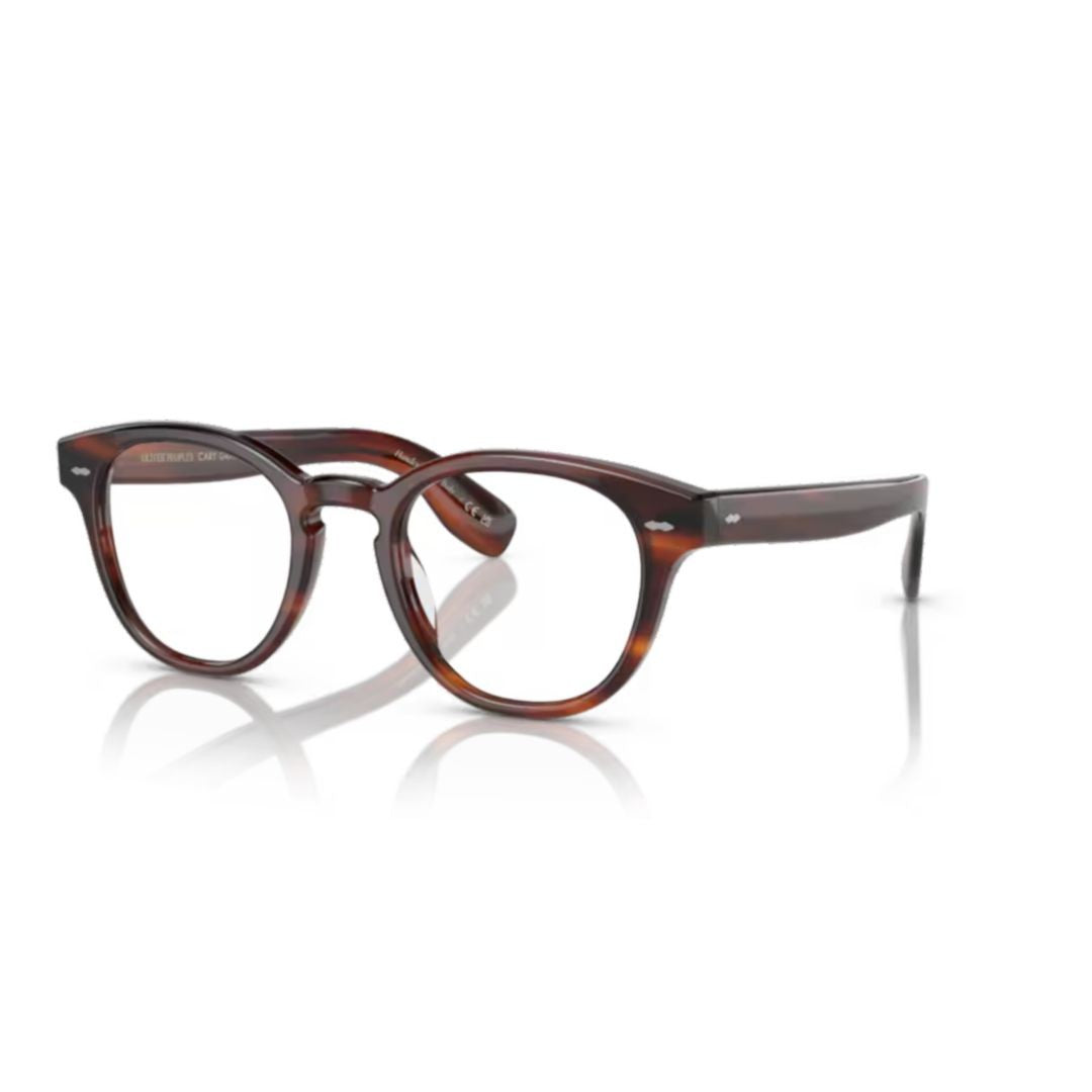 Oliver Peoples 0Ov5413u Round Tortoiseshell Acetate Eyeglasses With Keyhole Bridge