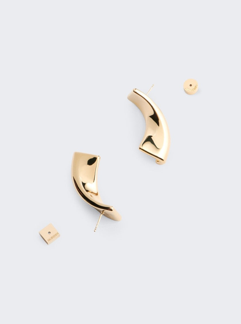 Jacquemus The J Earrings Light Gold