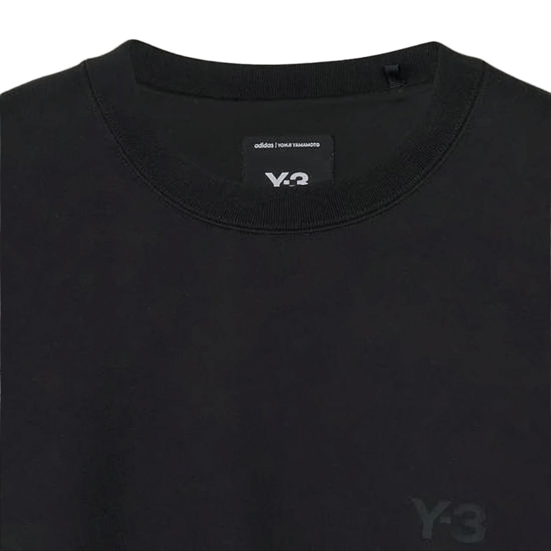 Y-3 Minimalist Long-Sleeve Crewneck Sweatshirt With Subtle Branding