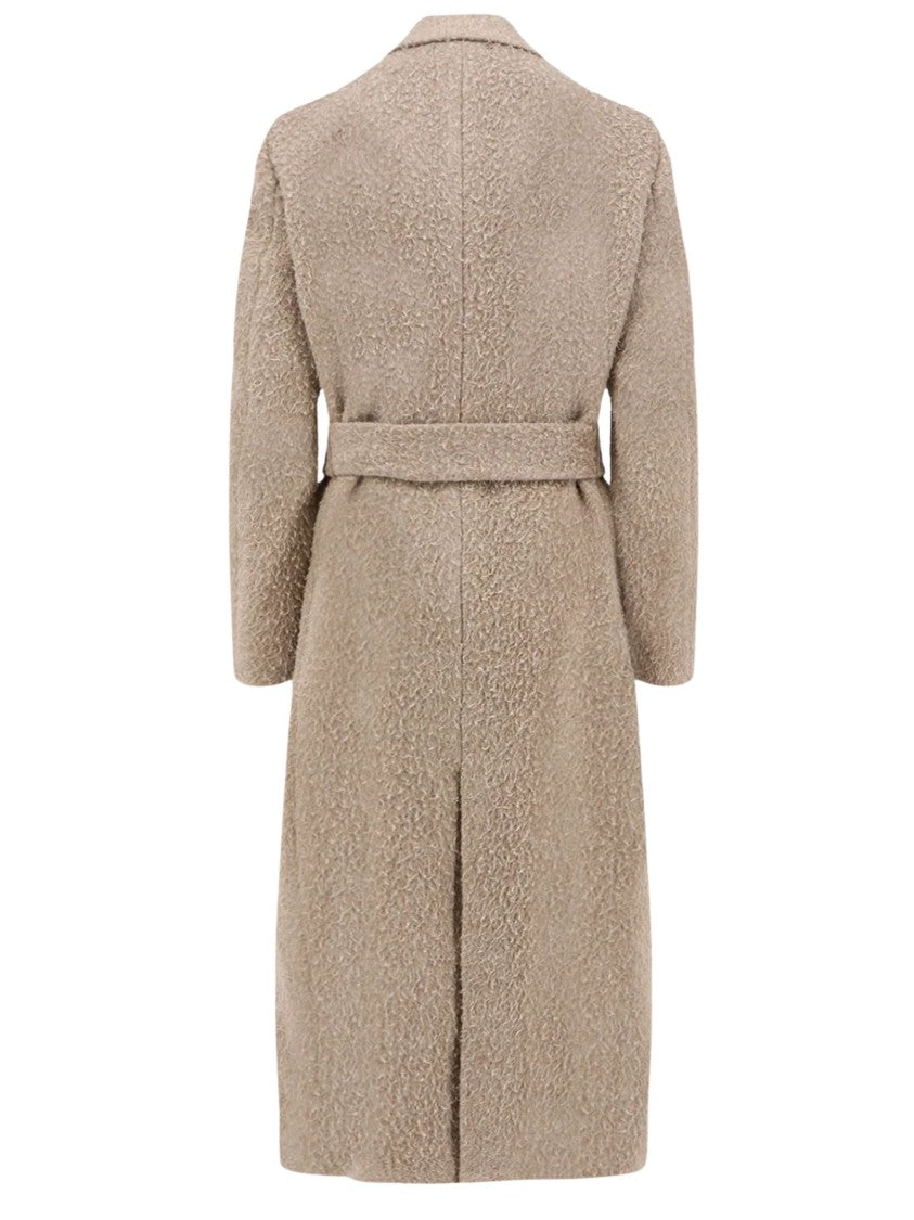Golden Goose Double Breasted Coat With Detachable Belt Casentino Wool