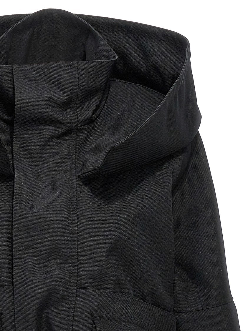 Balenciaga Canvas Oversized Jacket With Quilted Lining And Adjustable Waist