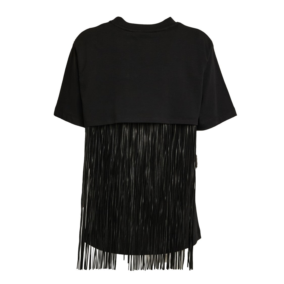 Sportmax Top Teatino Jersey T-Shirt With Textured Fringe Detail