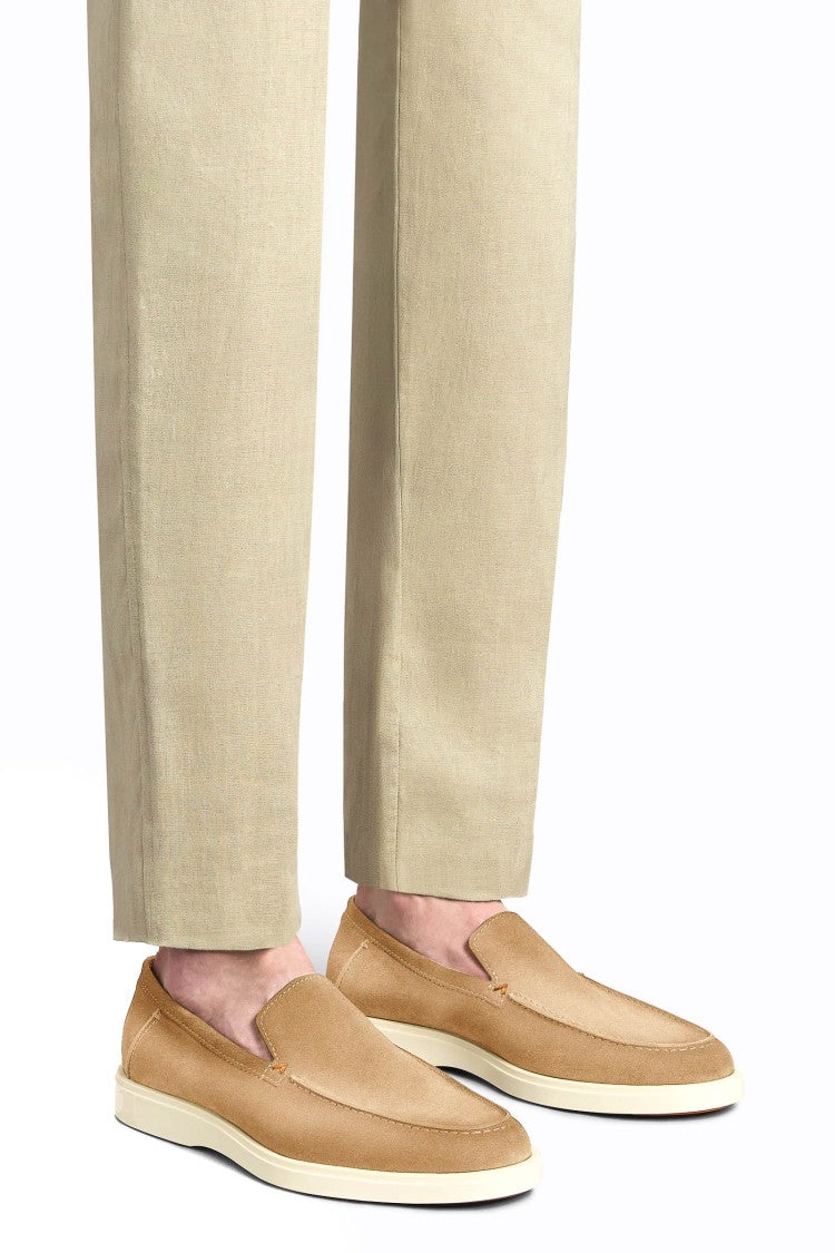 Santoni Suede Slip-On Shoes