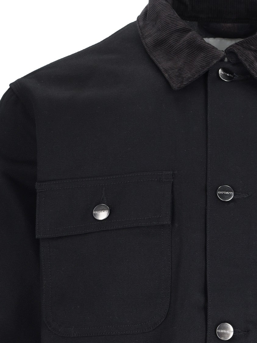 Carhartt Wip Black Michigan Waterproof Cotton Shirt Jacket