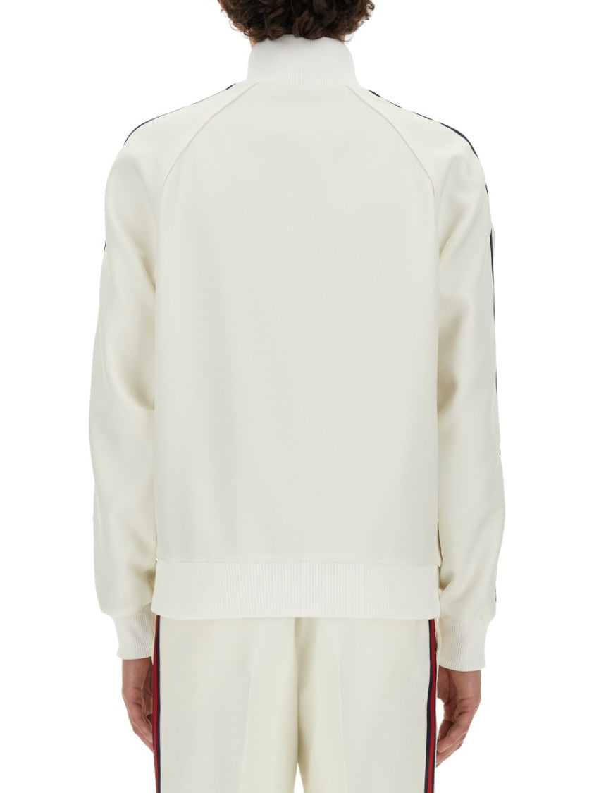 Gucci Zippered Jacket With High Collar In Streamlined Design