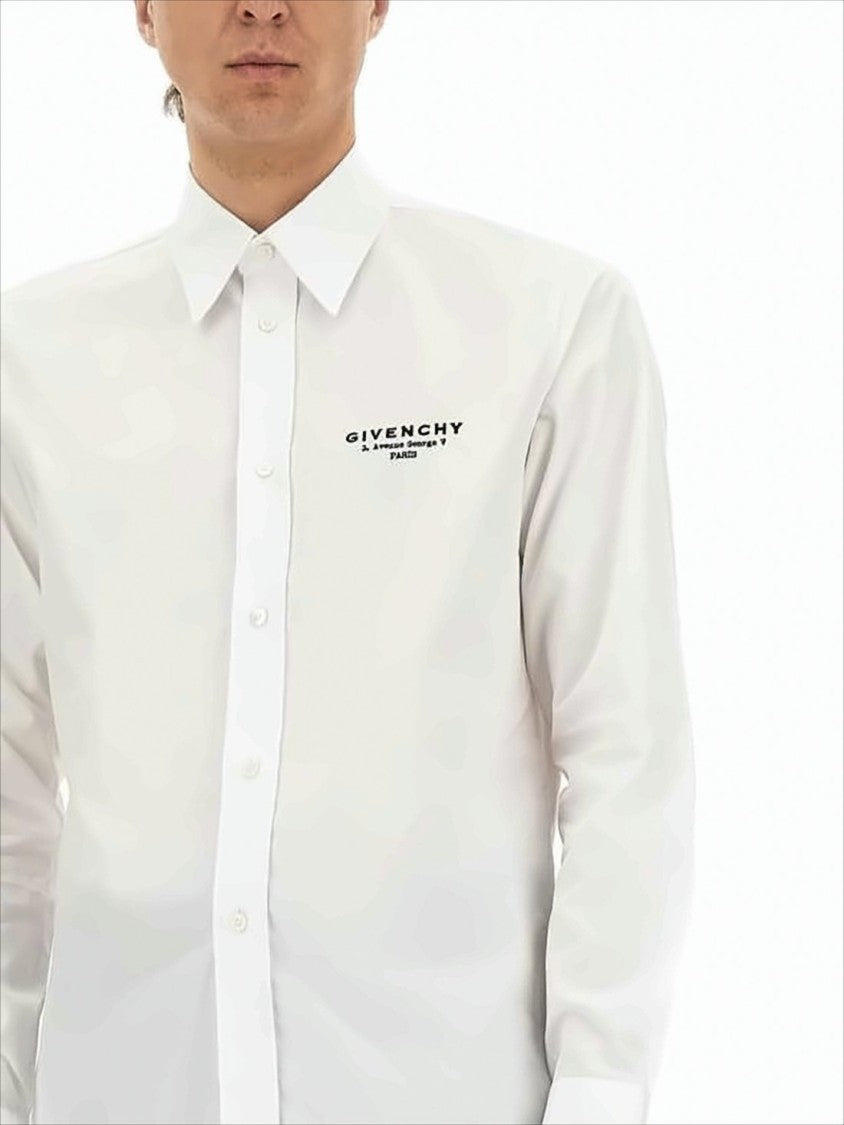 Givenchy Long-Sleeve Button-Down Shirt With Subtle Logo Detail