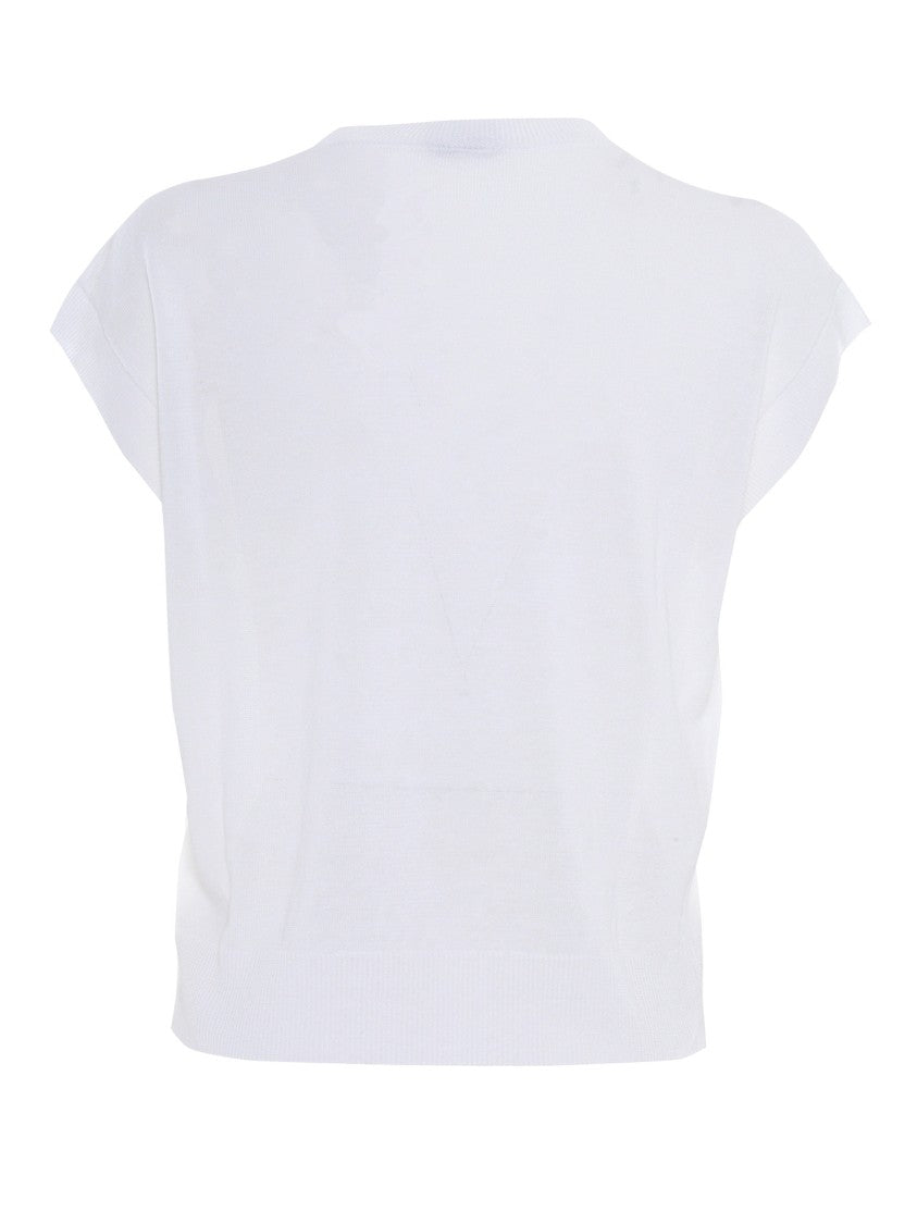 Peserico Relaxed Fit Short Sleeve Knit Sweater