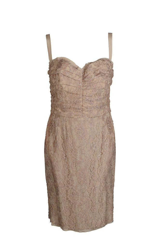 Dolce & Gabbana Suspender Mini Dress With Delicate Lace Overlay