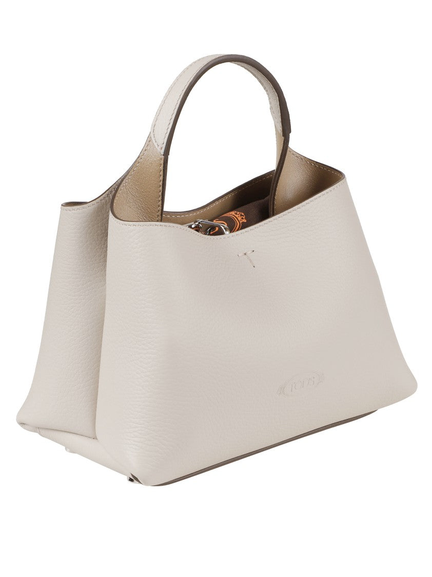 Tod's Structured Handbag With Rounded Silhouette And Embossed Logo