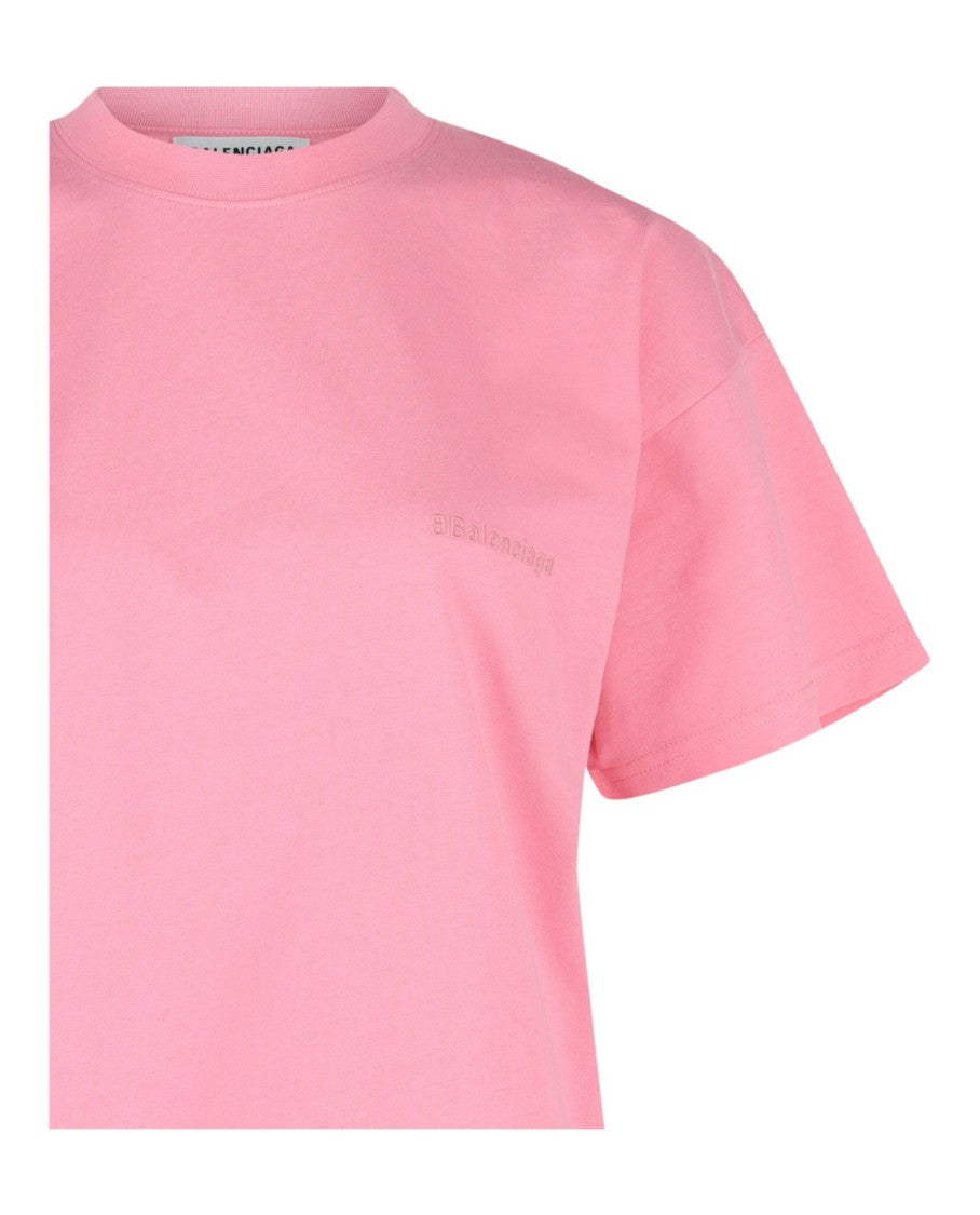 Balenciaga Medium Fit Embroidered Bb Logo T-Shirt