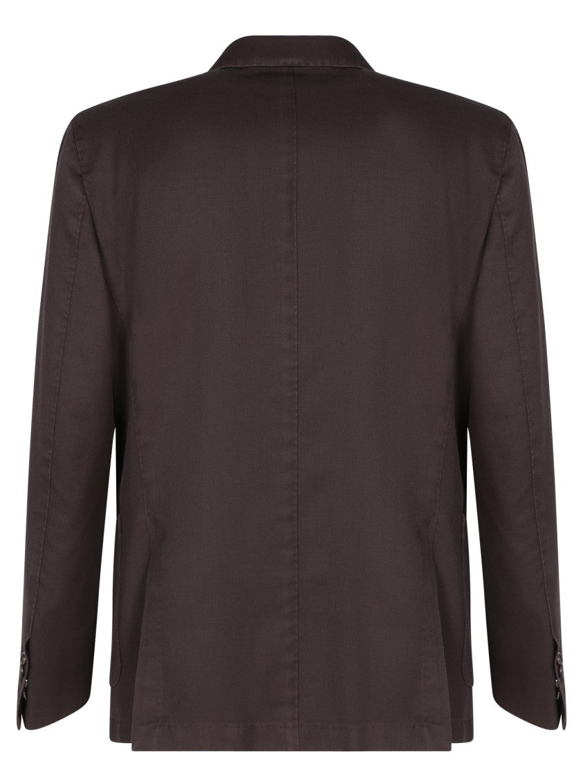 Dell'oglio Brown Single-Breasted Blazers