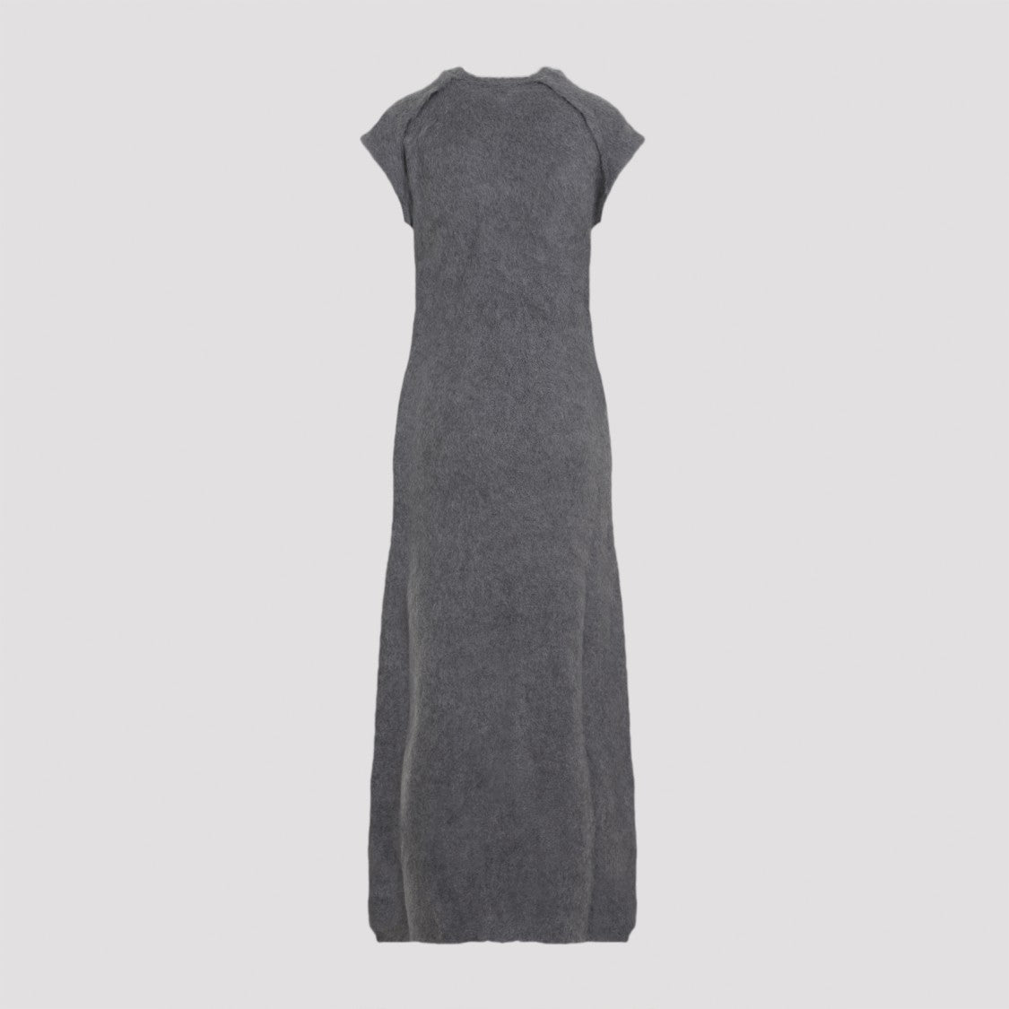Jil Sander Long Dress With Cap Sleeves And Wool Blend