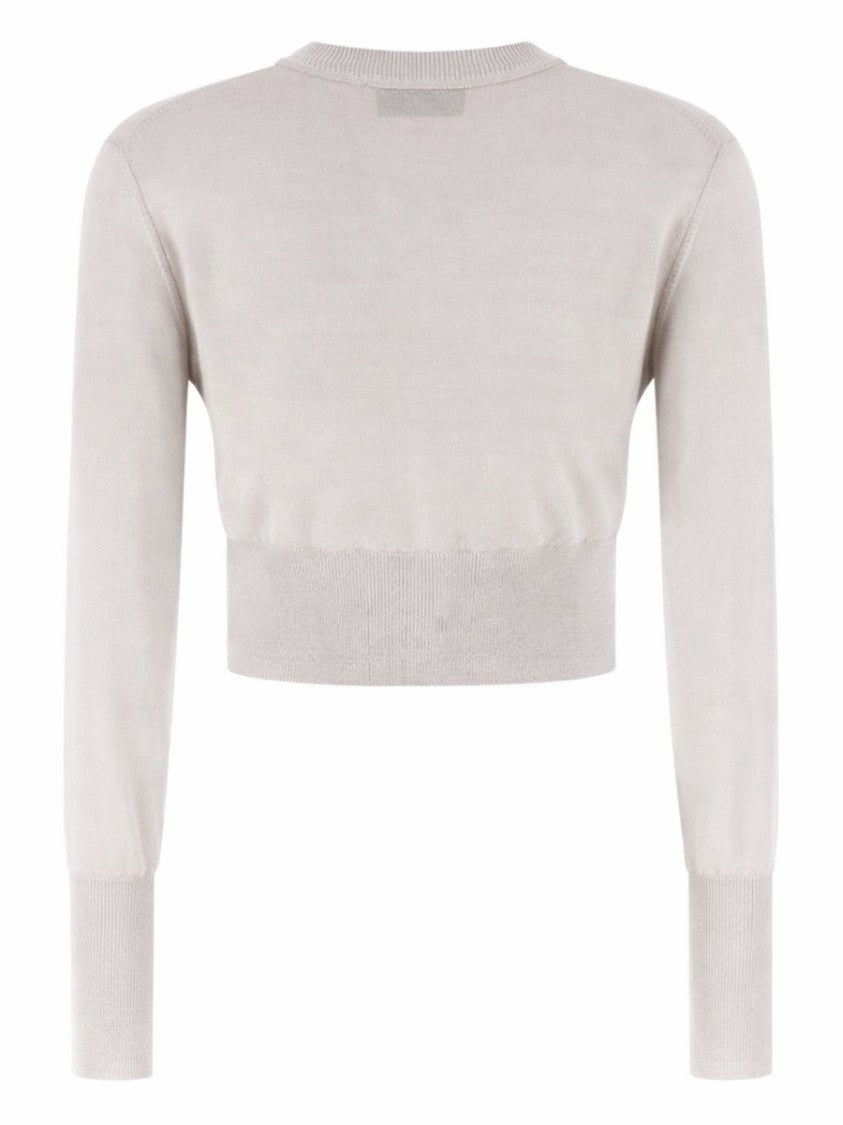 Vivienne Westwood Bea Knit Silk-Wool Cropped Cardigan