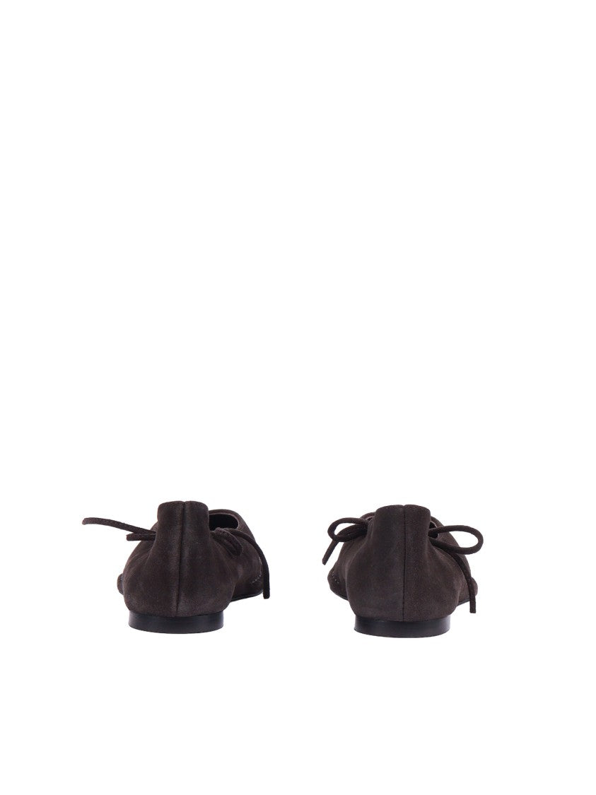 Alohas Coffee Brown Sway Suede Flats
