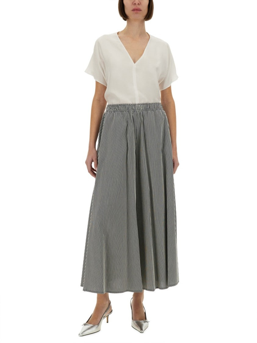 Alysi Flowing Striped Maxi Skirt