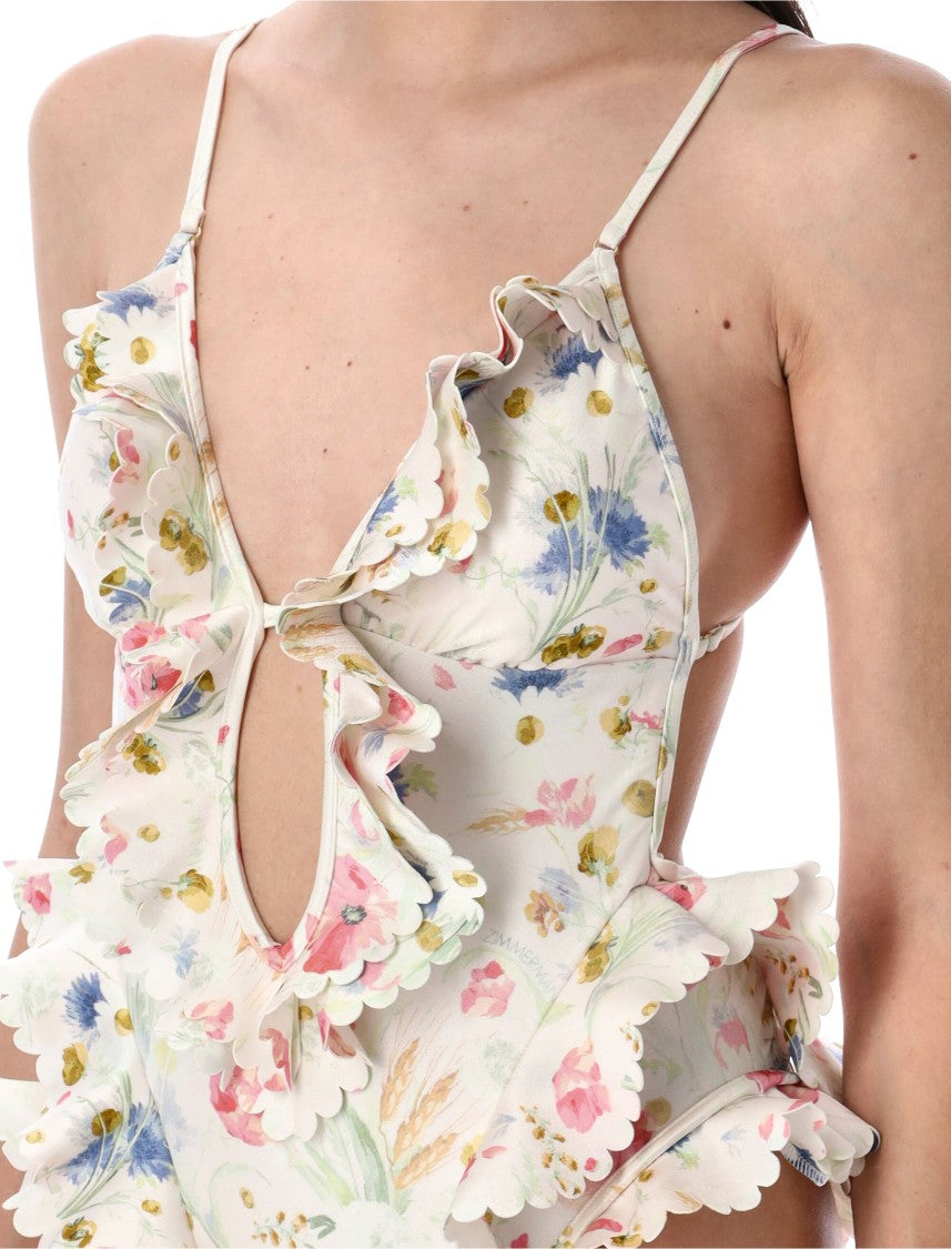 Zimmermann Floral Print One-Piece Swimsuit