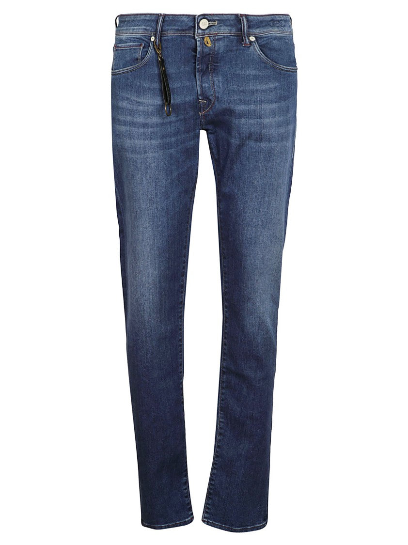 Incotex 5P Comfort Slim Fit Blue Stretch Denim Jeans
