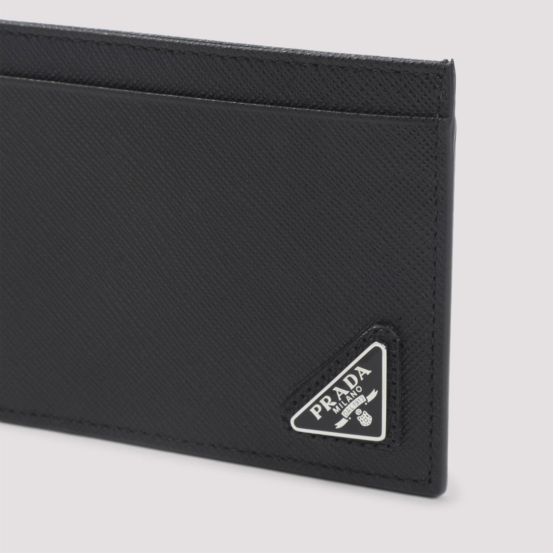Prada Textured Leather Clutch With Multiple Card Slots