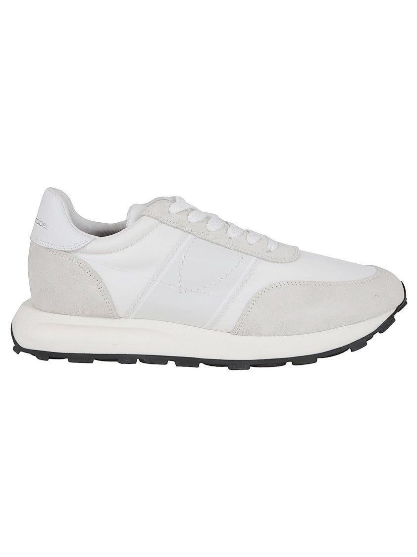 Philippe Model Textured White Leather Sneakers With Aesthetic