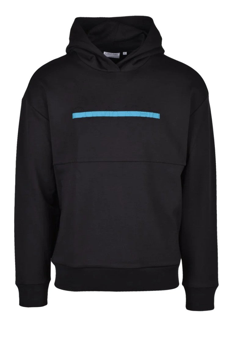 Calvin Klein Black Striped Cotton Hoodie