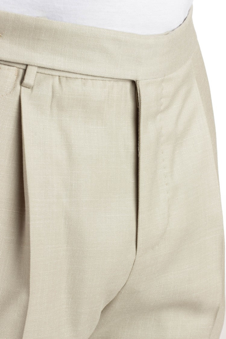 Pt Torino Wool-Silk-Linen Gentleman Fit Trousers