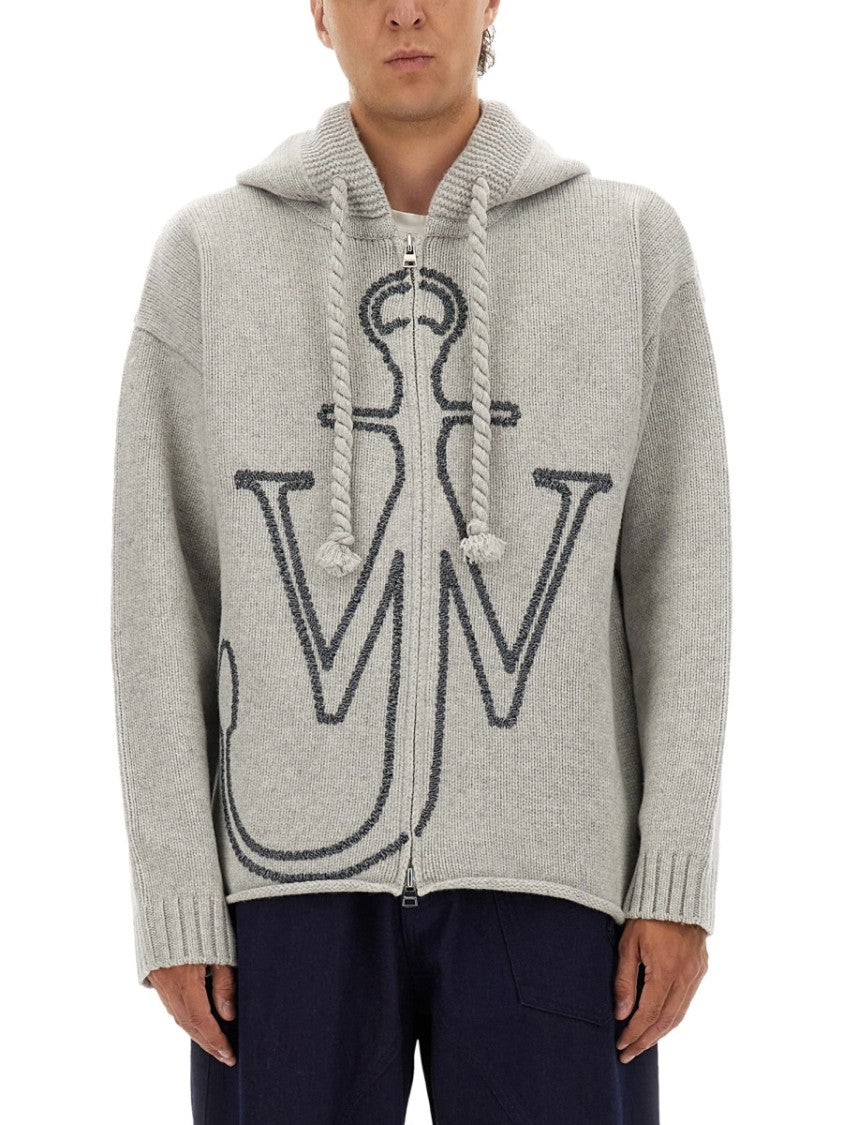 J. W. Anderson Knitted Zip-Up Jersey With Anchor Embroidery