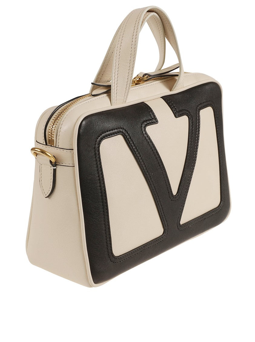 Valentino Garavani Structured Lambskin Leather Handbag