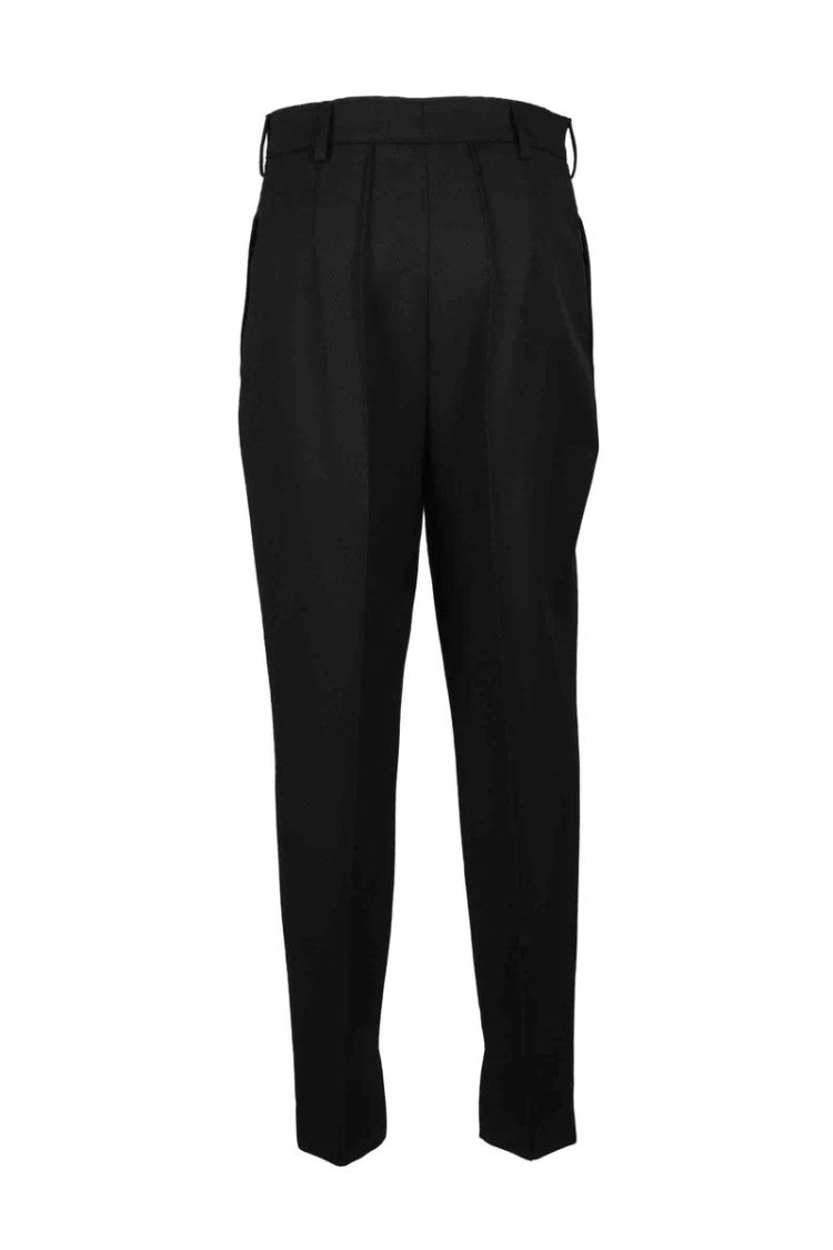 Prada Tailored Black Trousers With Mid-Rise Waist
