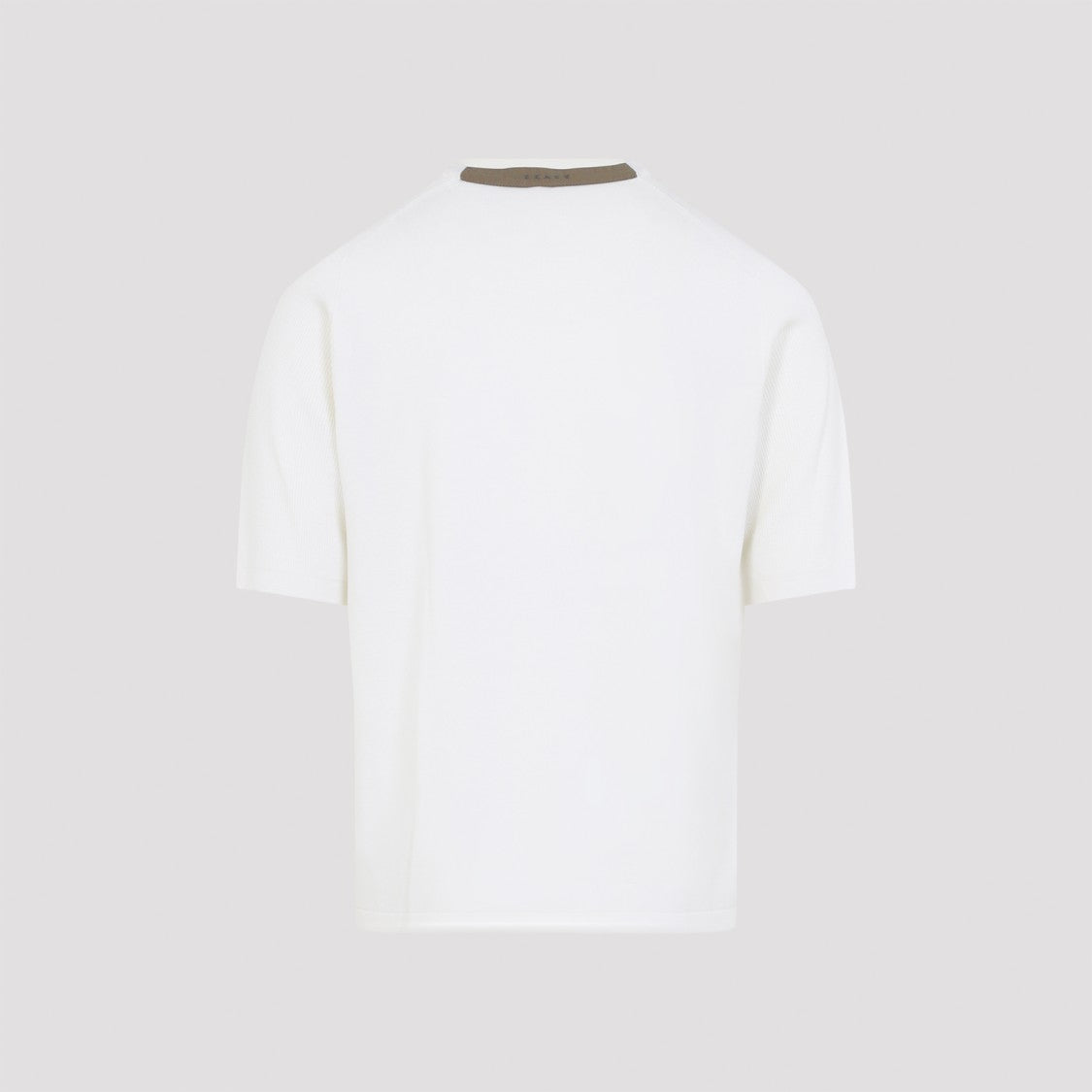 Sease Minimalist Virgin Wool T-Shirt With Subtle Ribbing