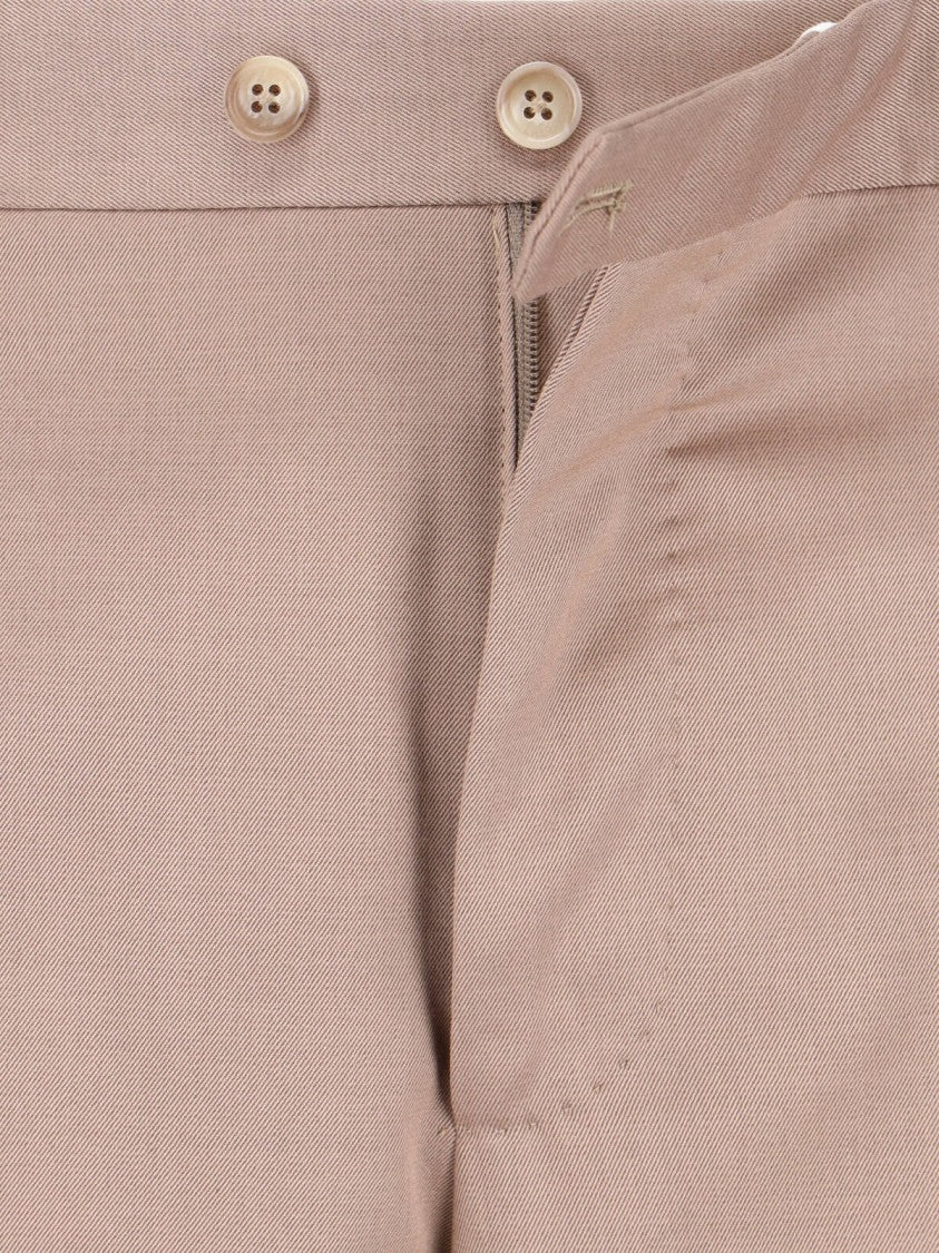 Tagliatore Beige Dress Shirt With Classic Collar And Button-Down Front
