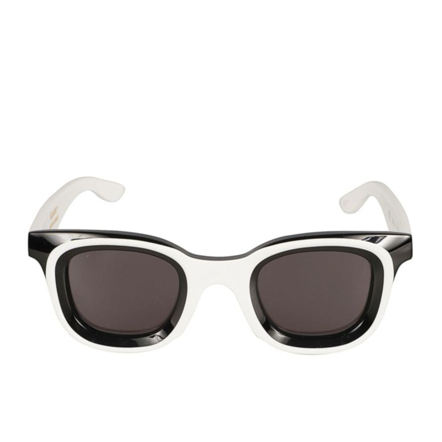 Kador Joya Bold Rectangular Sunglasses With White Temples