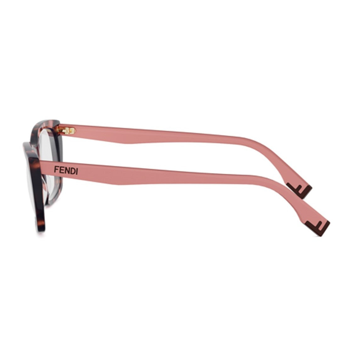 Fendi Havana Way Acetate Rectangular Sunglasses