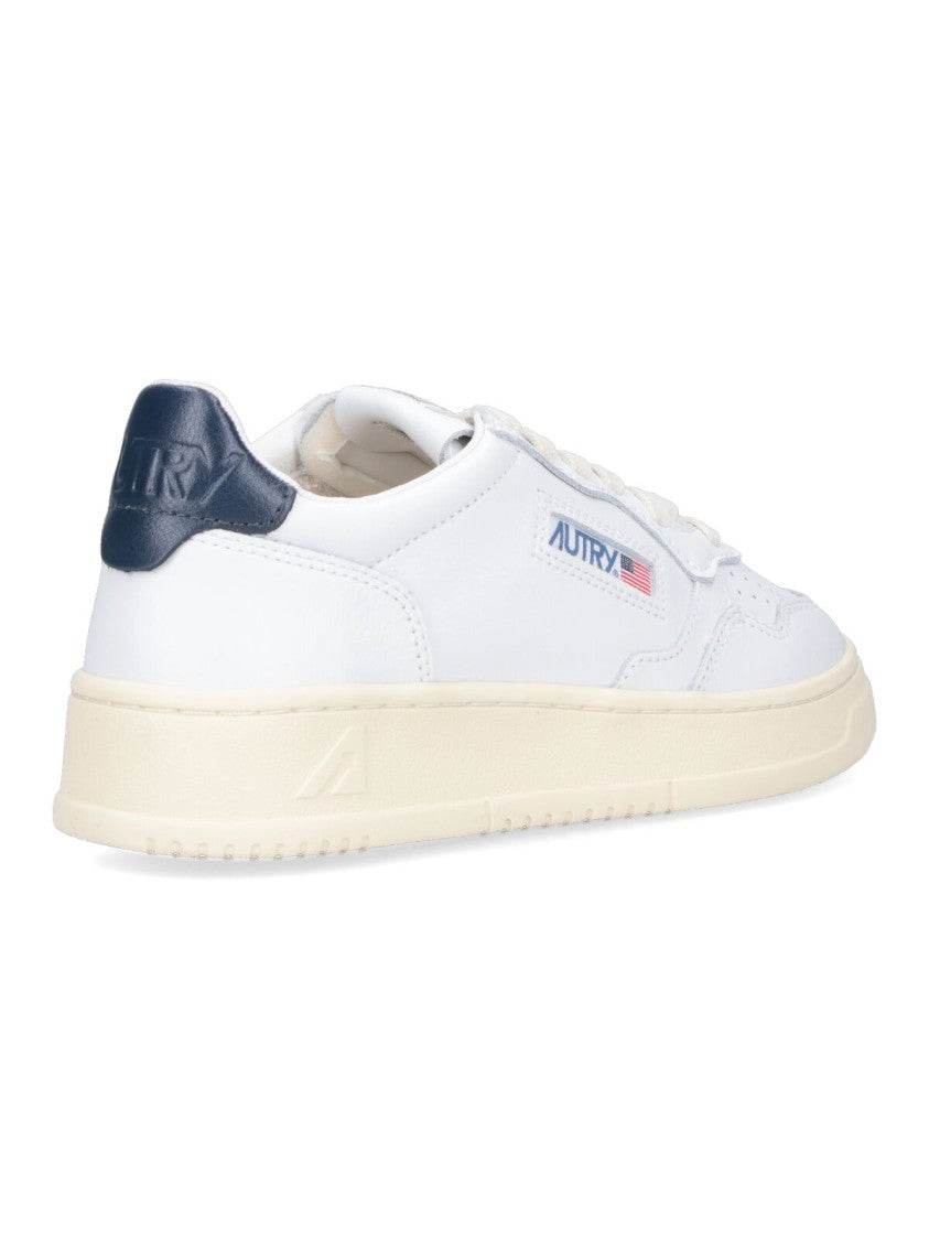 Autry White Medalist Leather Low-Top Sneakers