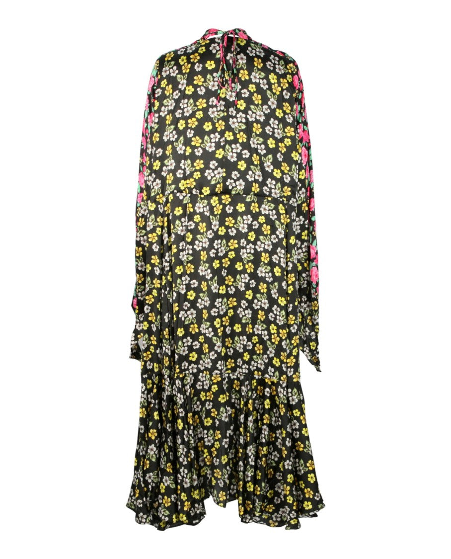 Balenciaga Asymmetric Floral Print Dress