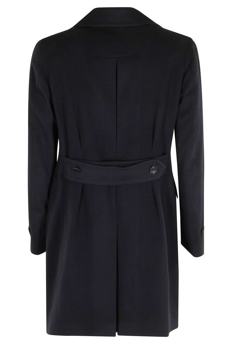 Tagliatore Knee-Length Double-Breasted Coat In Wool-Cashmere Blend